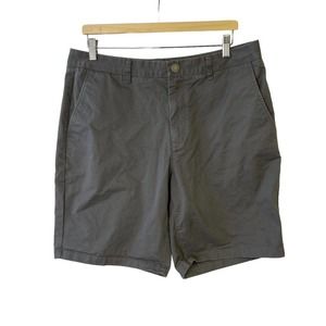 Bonobos Shorts Mens 35x9 Athletic Gray Flat Front Chino 98% Cotton Hiking Casual